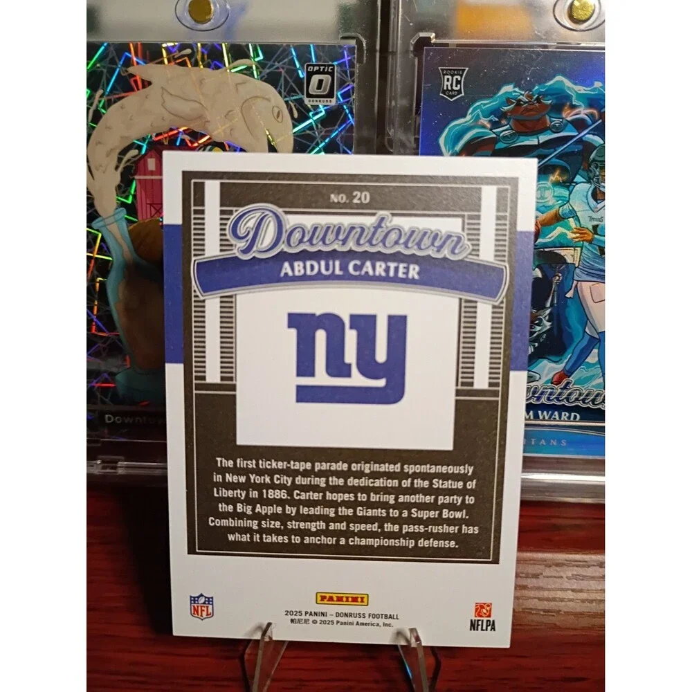 2025 Panini Donruss Downtown Abdul Carter #20 (RC) NYG Giants Pack Fresh